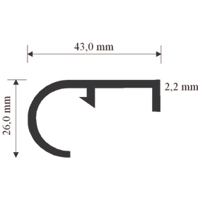 MENKE ABROLLPROFIL 964 WEISS 42,0 MM VE=60M