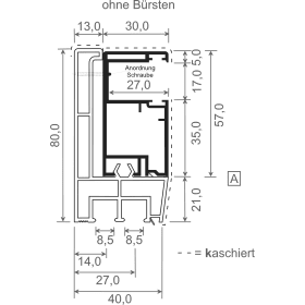 ADAPTERPROFIL M. ROFÜ 933 2 BÜRSTEN 973/933B2 K 9041 BERGKIEFER 306 9041-167