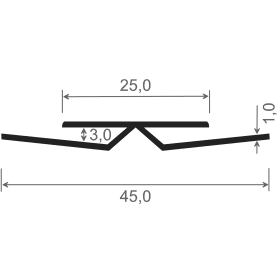 VERBINDUNGSPROFIL WEISS LG. 6,00 M 980 