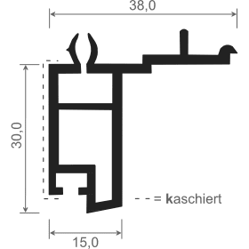 FENSTERBANKABSCHLUSS 30 MM NR.391 F.SCHÜCO