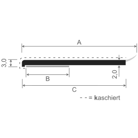 FLACHPROFIL 50X3 SK-WL K LG. 6,00M 078203 WL K 49237 SIENA NOCE 49237