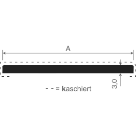 FLACHPROFIL 150X3 K LG. 6,00 MTR. 210 K 1605 ANTHR. GEN. 70 1605-167