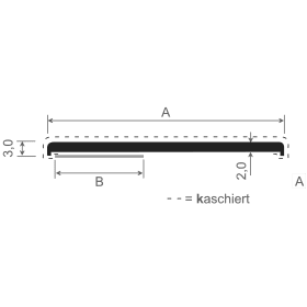 FLACHPROFIL 60X3/2 SCHAUM-SK K LG. 6,00M 078160 K 9041 BERGKIEFER 306 9041-167