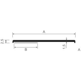 FLACHPROFIL 30X2,5/1,5 MM SK WEISS SCHAUM SK12 MM 0783025R, ROLLE = 150 MTR