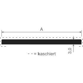 FLACHPROFIL 150X3 WEISS LG.6,00 MTR. 210 