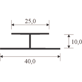 PVC H-PROFIL 985 40X25X10X1 WEISS 