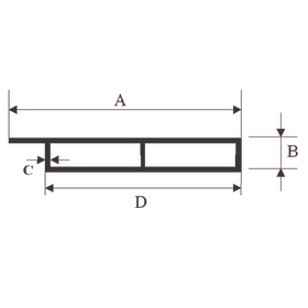 KAMMERPROFIL 50X7 MM 246 M.NASE O.SK 