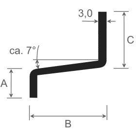 MENKE Z-PROFIL ART. 103 WEISS 15X60X20X3 MM
