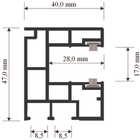 Menke Rollladenschiene 40 X 47 weiß mit Bürsten