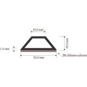 SOFTLINE-SPROSSE 26X10 MM SK WEISS 6,50 MTR. 078658