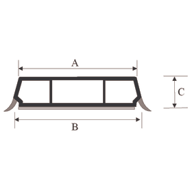 SPROSSE 65 MM SK ANTHRAZITGR.1701605-083 DICHTUNG SCHWARZ 6,00MTR.078653K1605-083