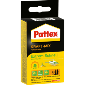 Pattex 2-Komponenten-Kleber Kraft-Mix Extrem Schnell 2x12g Tube transparent