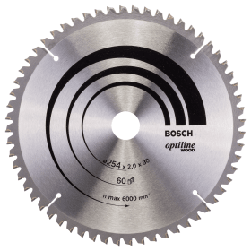 Bosch PRO Wood Kreissägeblatt, 254 x 2 x 30 mm