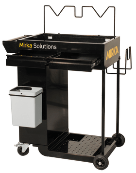 Mirka Werkstattwagen Solution Trolley schwarz – mobiler Betriebsmittelwagen