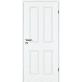 GARANT Profiltür Como CK4, Röhrenspan, weißlack 9010, Kante rund