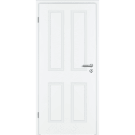 GARANT Profiltür Como CK4, Röhrenspan, weißlack 9010, Kante rund