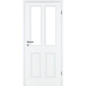 GARANT Profiltür Como CKL4/2, Röhrenspan, weißlack 9010, Kante rund