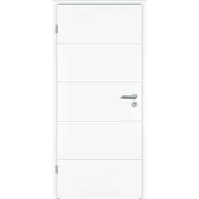 GARANT Profiltür Riva RI1, Röhrenspan, weißlack 9016, Kante kleine Rundkante