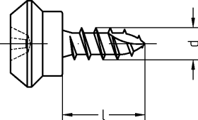 JD-KLEMMNIPPEL M.GEWINDESPITZE 4X10MM PROFIL 5X68MM GAL.VERZ. VE=1000 ST.