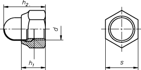 SICHERHEITSMUTTERN M 10 DIN 986 VZ 