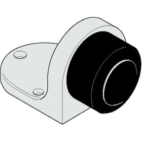 GEZE Türpuffer, ohne Verdrehsicherung, Aluminium, naturton eloxiert