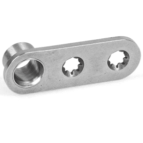 GEZE rod guide set IQ Lock, silver plated