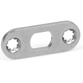 GEZE Flachschließblech IQ Lock,20x52 rd,edelstahl