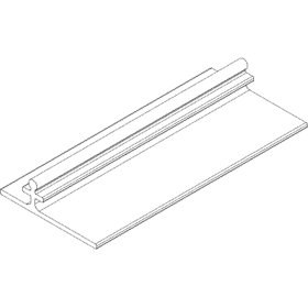 GEZE ZT-Abdeckprofil, Levolan 60/120, Aluminium,L 2850mm, naturton eloxiert