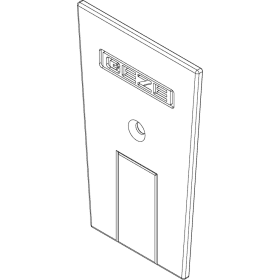 GEZE ZT-Stirnabdeckung, für Glasklemmplatte,B 45mm, 1-flg., ALU, edelst.opt. eloxiert