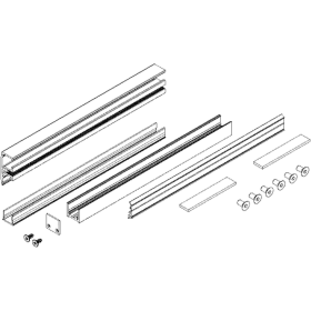 GEZE ZT-Führungsprofil Set, Levolan 60/120, f.Festf., 1-flg., Aluminium, EV1 eloxiert