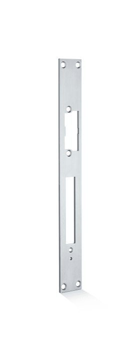 GEZE corner strike plate SB-WI L,DL,25x250x32 round, stainless steel