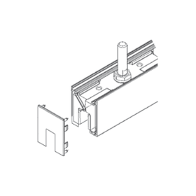 GEZE ZT-Glasklemmplatte 30mm, Aluminium eloxiert