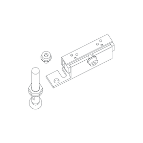 GEZE ZT-Mitnehmer, Glasklemmplatte 30mm Perlan AUT-NT / Duosync