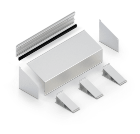 GEZE ZT-Abdeckung, Perlan 140, Aluminium,L 6000mm, naturton eloxiert