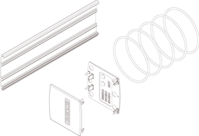 GEZE ZT-Abdeckprofil, Levolan 60/120, Aluminium,L 2050mm, naturton eloxiert