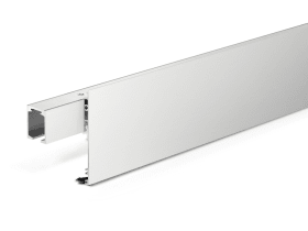 GEZE ZT-Clipsblende, 100, für Laufprofil, 6060mm, edelstahloptik eloxiert