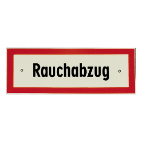 GEZE OA-Hinweisschild Rauchabzug, rot lackiert