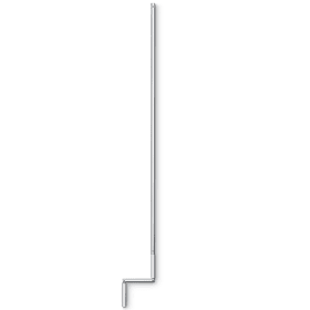 GEZE OL-Kurbelstange, fest,a.Fixm., Aluminium verkehrsweiß,RAL 9016 lackiert