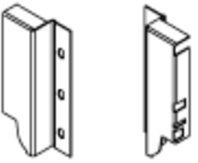 TANDEMBOX RÜCKWANDHALTER 100 MM RAL 9006 BLUM Z30K000S