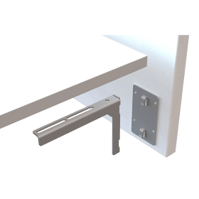 HALTERUNG FÜR RÜCKWÄNDE RAL 9006 WEISSALUMINIUM SW.SKARM08B