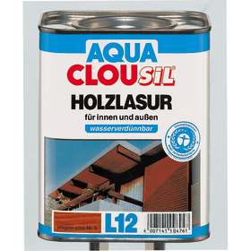 CLOU L12 AQUA CLOUSIL HOLZLASUR 01200.00009 750 ML NR. 9 TEAK ***ABVERKAUF***