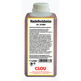 CLOU NADELHOLZBEIZE WÄSSRIGE EINKOMPO- NENTENBEIZE 02800.27407 1 LTR. 27407 ***ABVERKAUF***
