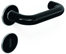 BICOLOR ZIMMERGARNITUR 111PCIX01230 90 M. FLACHEN EDELSTAHLROSETTEN TIEFSCHWARZ