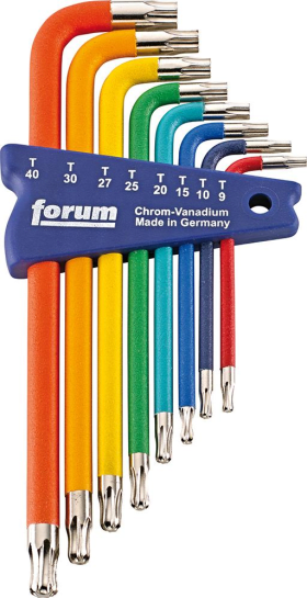 FORUM WINKELSCHRAUBENDREHER-SATZ TORX® T9-T40 LACKIERT 4317784923613