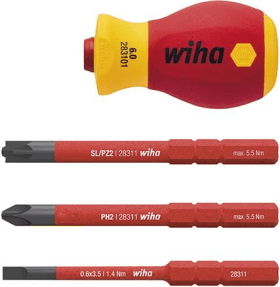 WIHA SB 2831-03 VDE-BIT-HALTER ELECTRIC SOFTFINISH® SLIMVARIO® 4-TLG. 43449