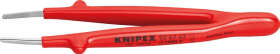 KNIPEX PRÄZISIONS-PINZETTE ISOLIERT 92 67 63 GEEADE RUND