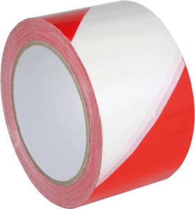 PVC-Warnmarkierungsband 60mmx66m rot/weiss selbstklebend Gerlinger