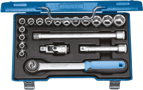 GEDORE Steckschlüssel-Satz 1/2" 19-tlg 6-kant 8-24 mm