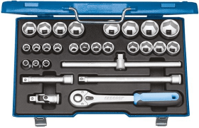 GEDORE Steckschlüssel-Satz 1/2" 28-tlg 6-kant 10-36 mm