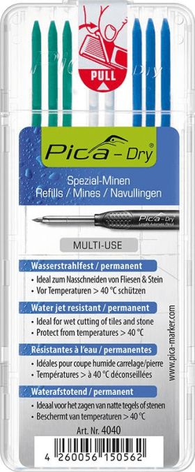 PICA ERSATZMINENSET 4040 8-TLG. WEISS GRÜN BLAU